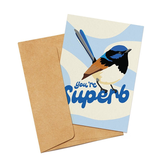 Greeting Card 'You're Superb' Wren