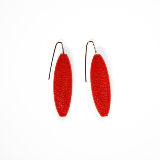 Earring Mesh Cocoon Red