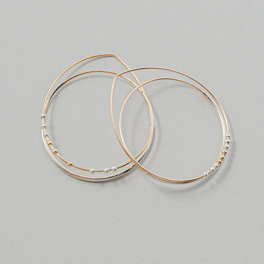 Beaded Lunar Hoops