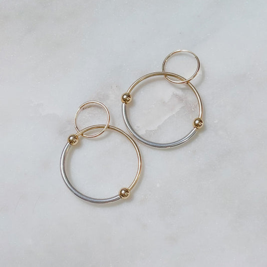 Chunky Double Hoops