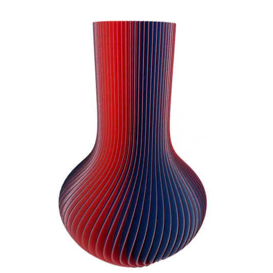 3D Printed Mini Tear Drop Vase Magic Terra Blue