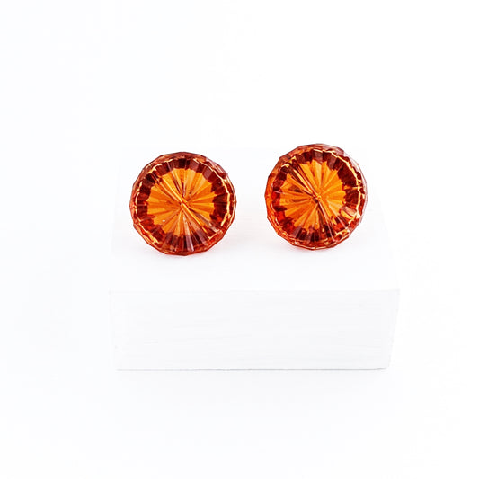 Stud Earrings PVC Stellar Medium Amber