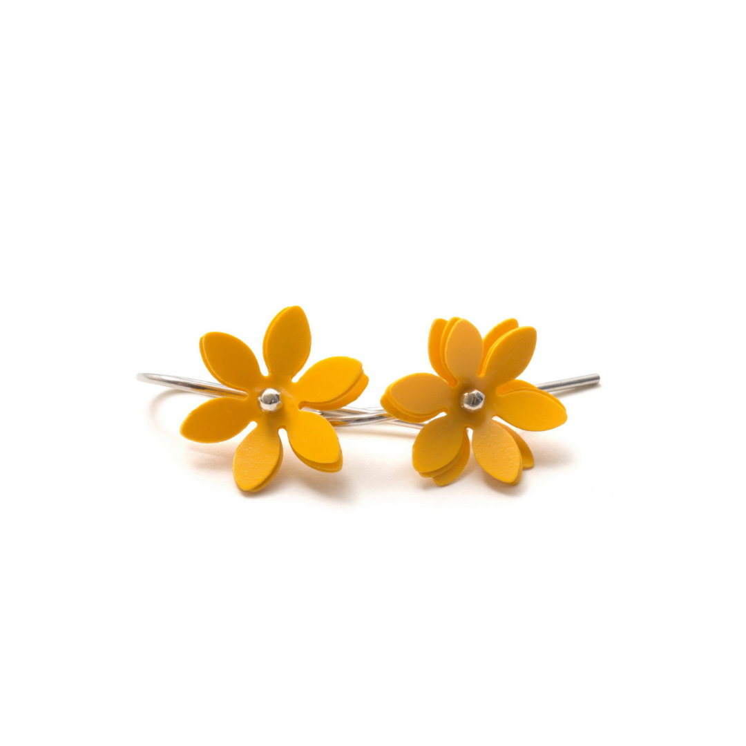 Hook Earrings Daisy Punch Yellow VM74