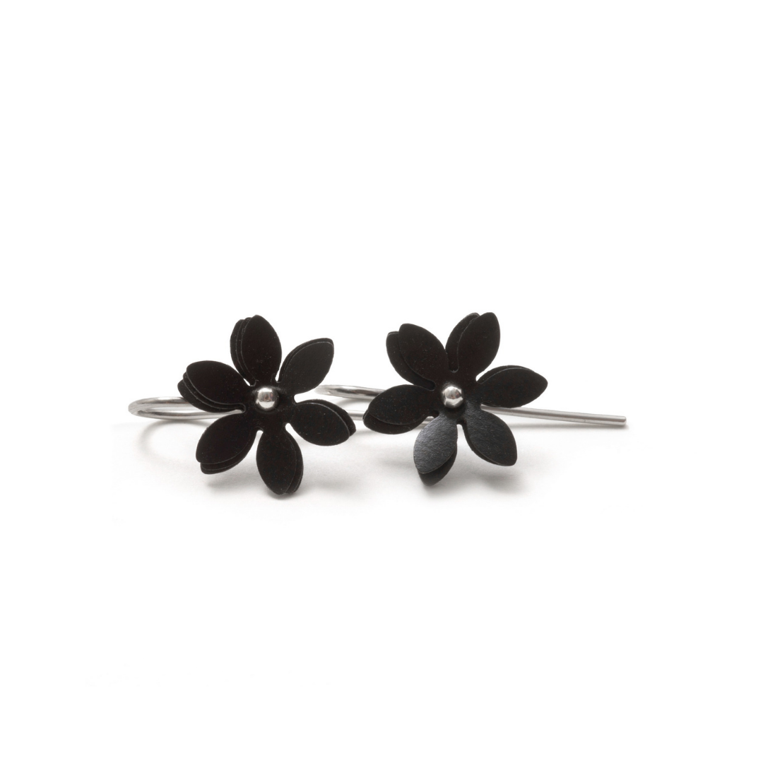 Hook Earrings Daisy Punch Black VM65