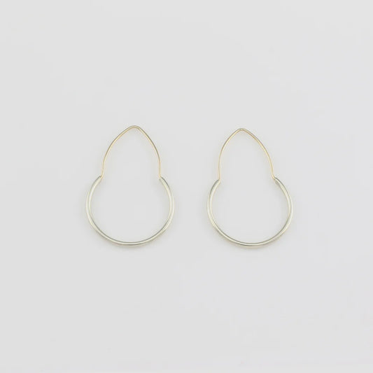 Hoop Earrings Arch Large Gold Silver
