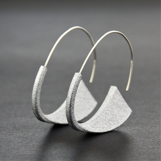 Hook Earrings Suki Acrylic Sterling Silver