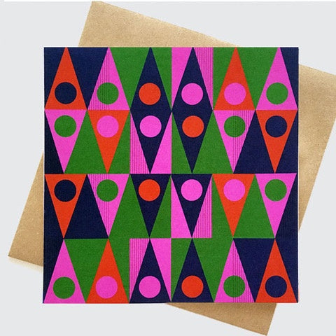Greeting Card Hip to be Square - Modernist Triangle MCM