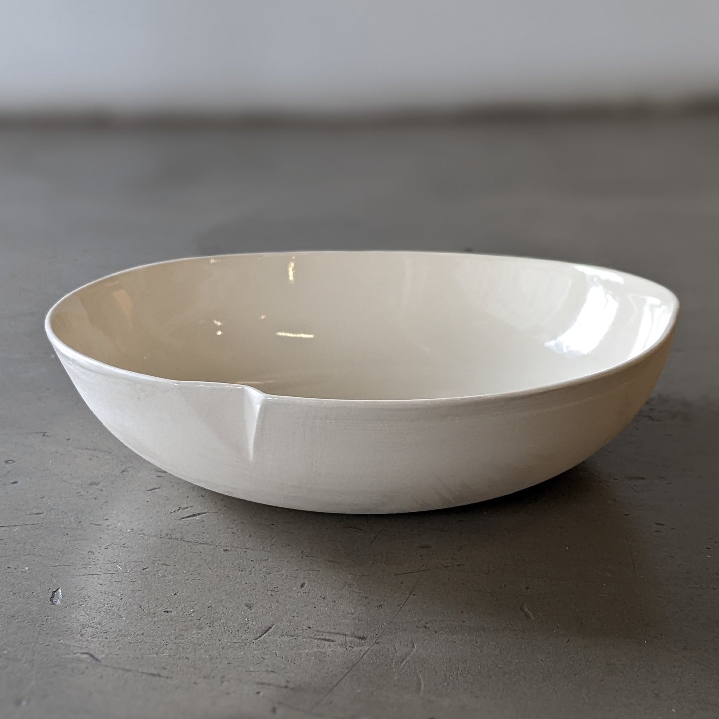 Ceramic Dish Fold Raw White Large