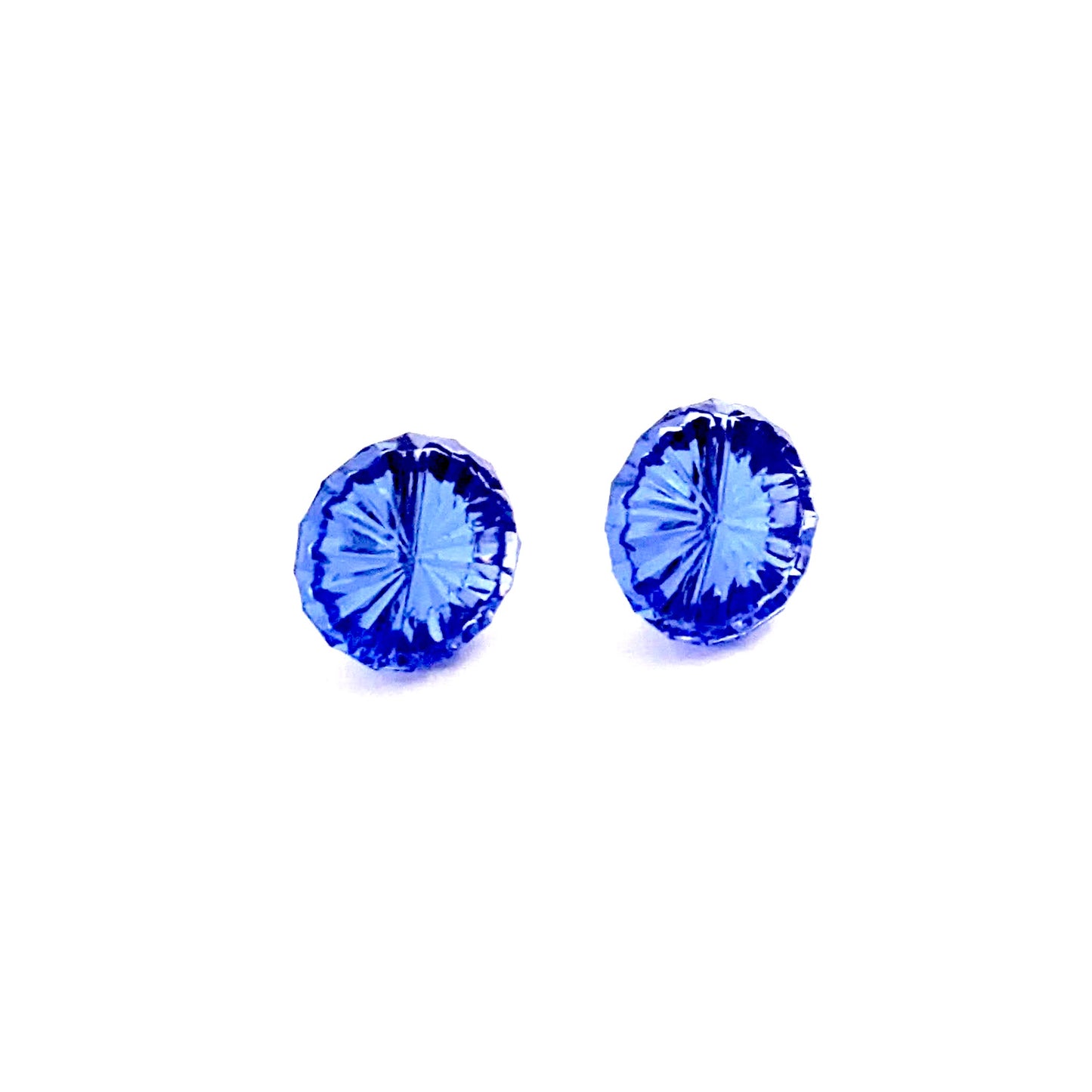 Stud Earrings PVC Stellar Medium Sapphire Blue