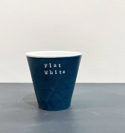 Cup Flat White Paper Series Blue