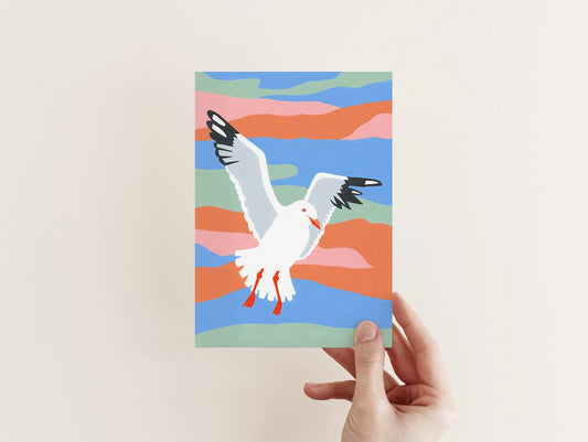 Greeting Card Landing Seagull #2