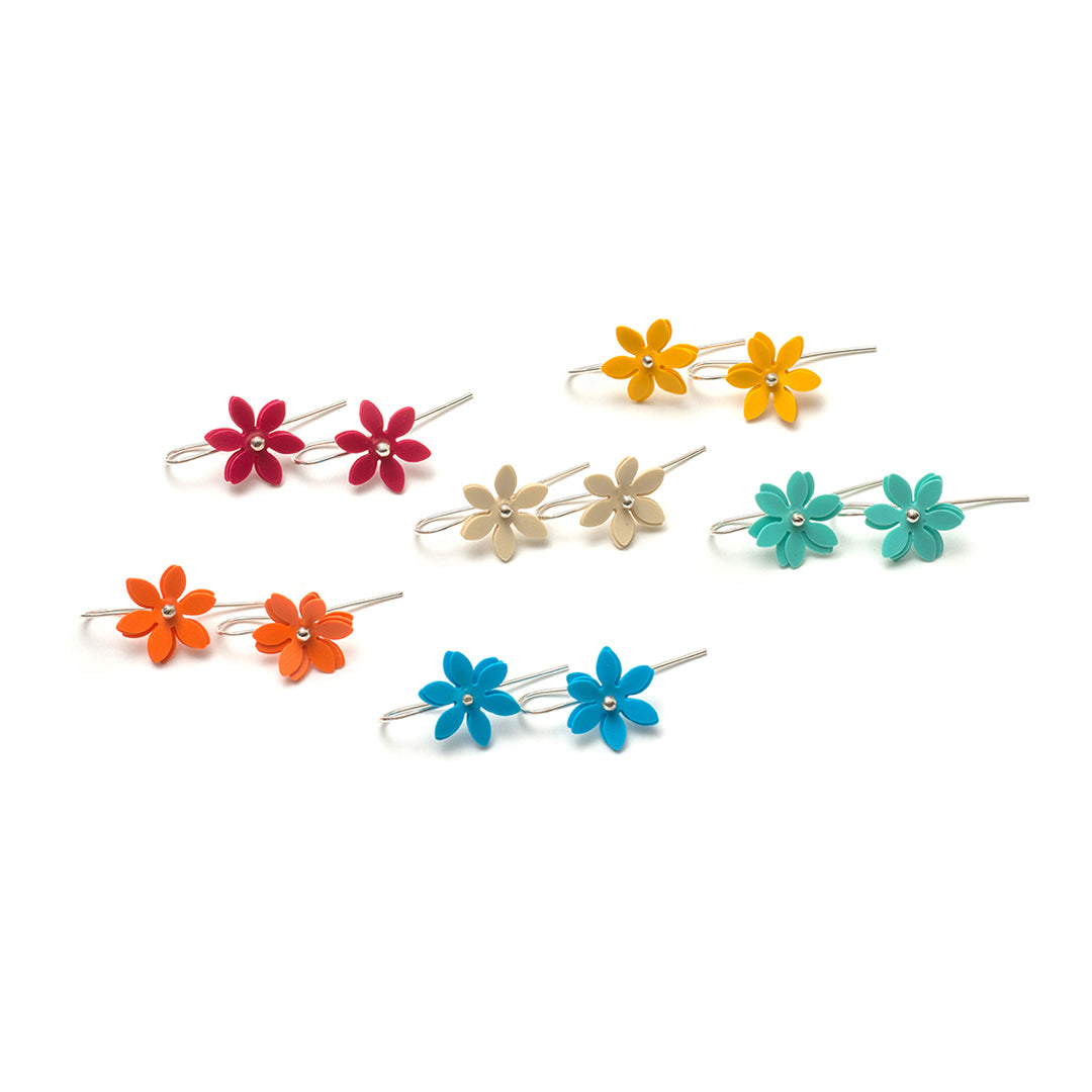 Hook Earrings Daisy Punch Black VM65