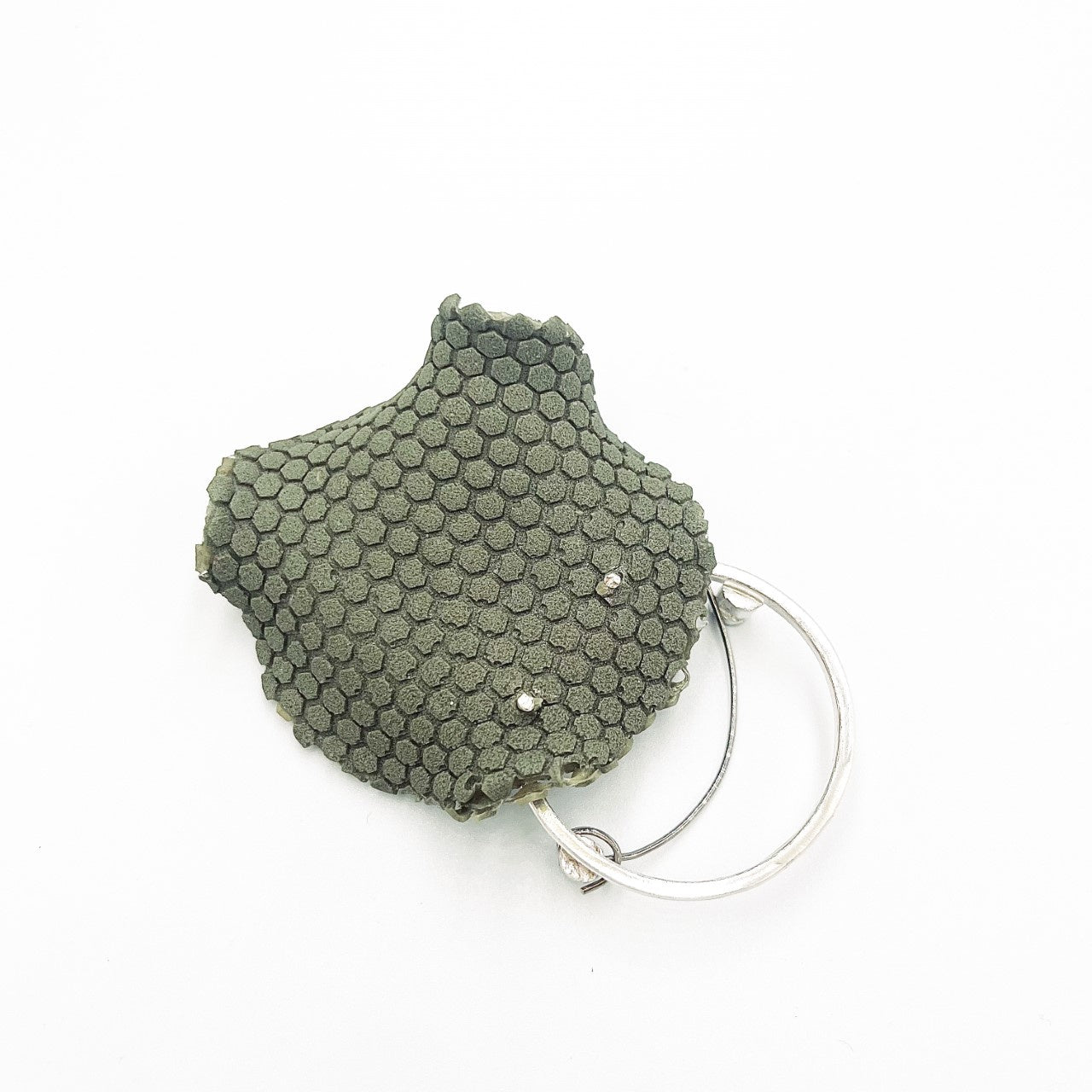 Embossed Brooch Khaki